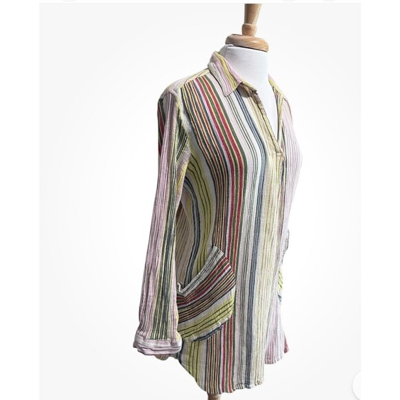 Ivy Jane Women's M Popover Tunic Top Blouse Boho Peasant Retro 70s Look - Picture 2 of 12